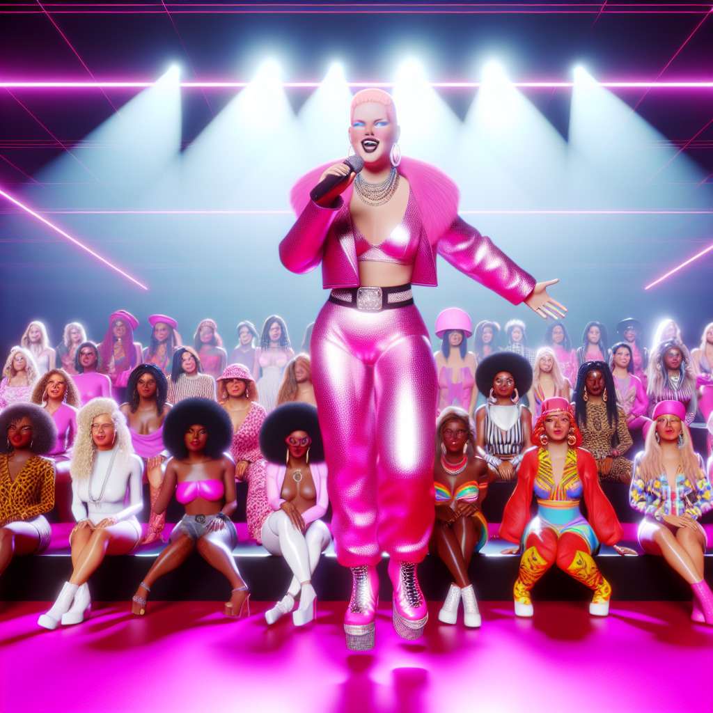 "Visualize an awe-inspiring spectacle that encapsulates the essence of Nicki Minaj
