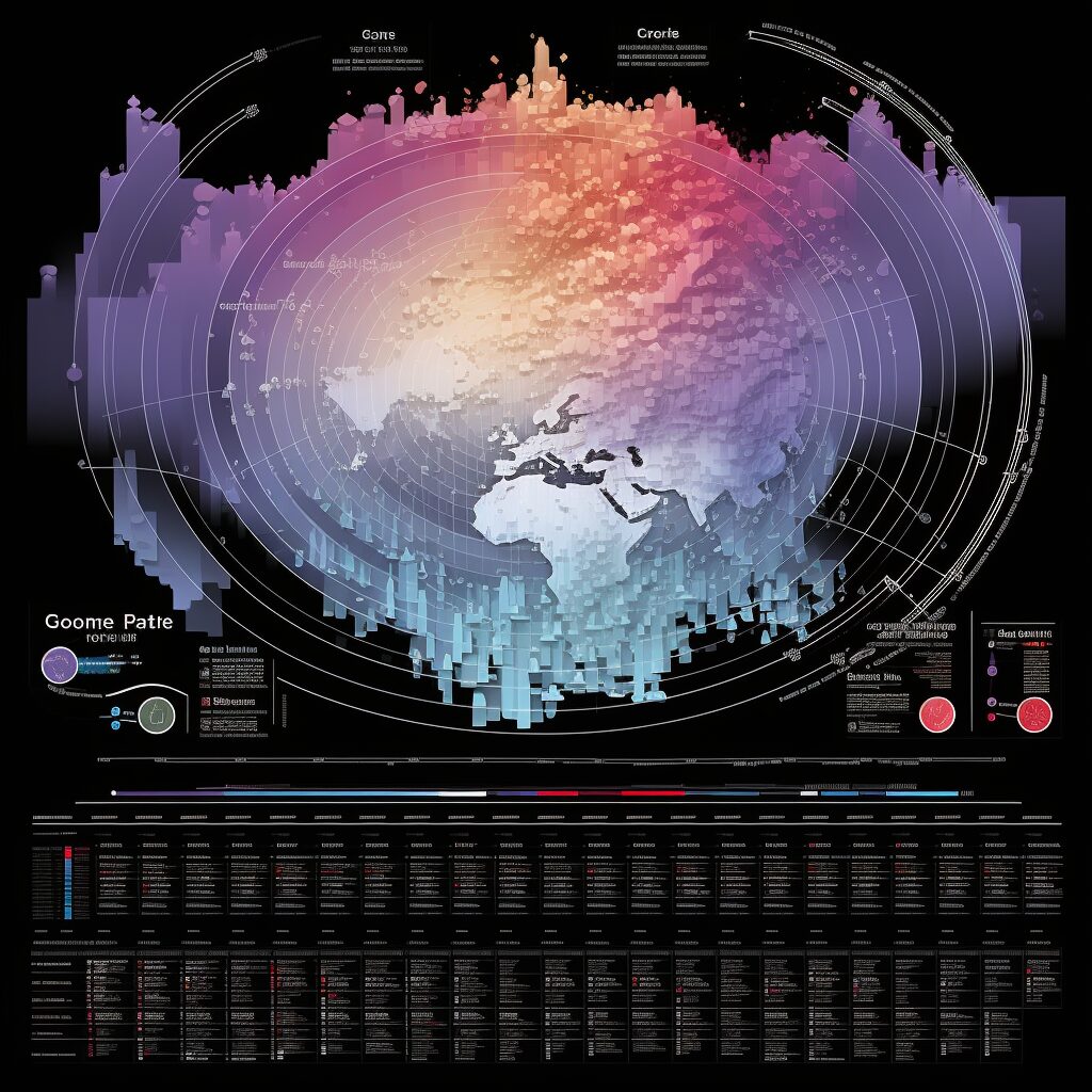 Visualize the global impact of "Ghost Love Score" through a montage of charts, world maps, and live concert scenes, symbolizing the song