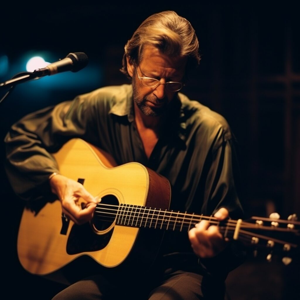 Eric Clapton performing 