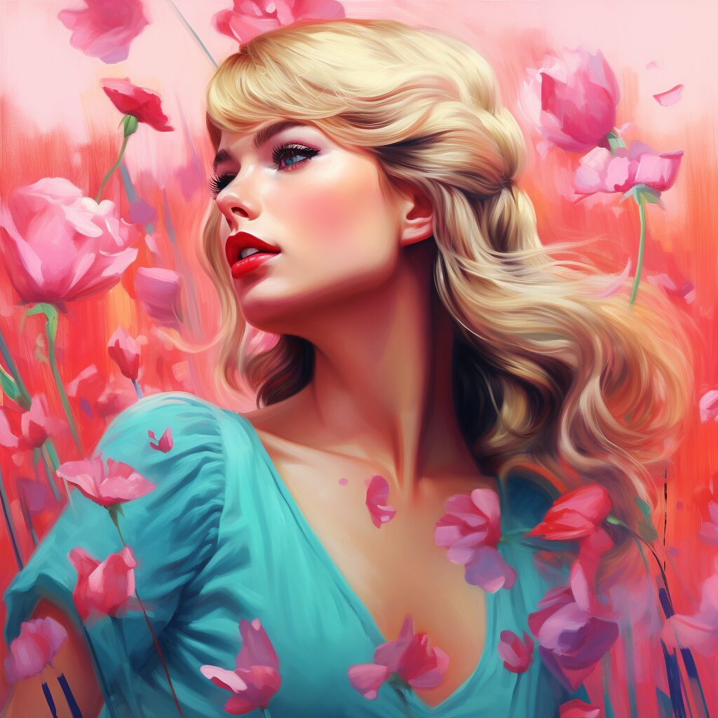 vibrant pastel colors Taylor Swift Lover album art